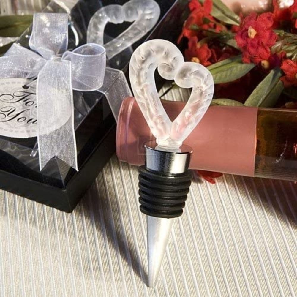 Heart design bottle stopper favors